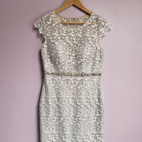 Rianna Size 10 Women's Beige Dress - Pre-Owned - Picture 1 of 8